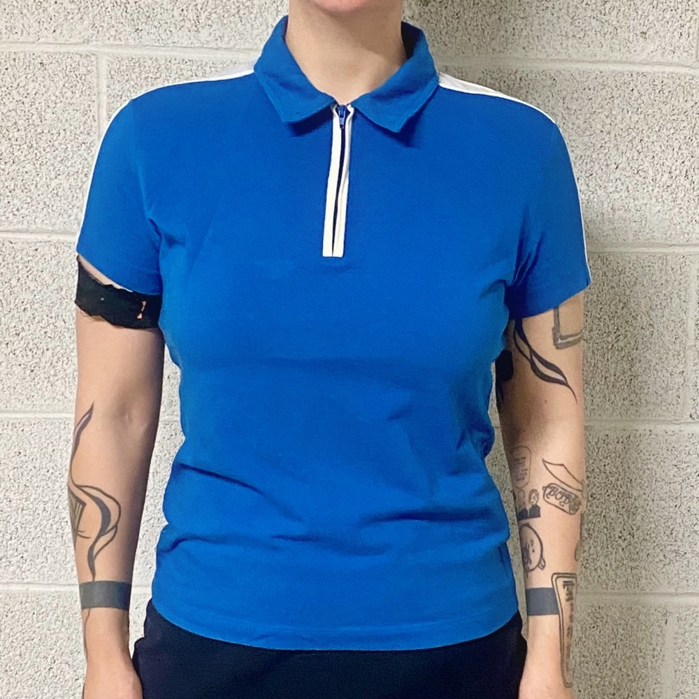 Vintage Y2K Body Body Wear Half Zip Collard T-Shirt Size L